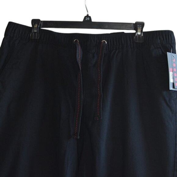 Galaxy By Harvic Men's Basic Stretch Twill Joggers In Black, Size Large - Picture 3 of 6